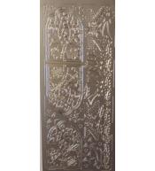 Stiker ażurowy 10x23cm srebrny