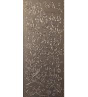 Stiker ażurowy 10x23cm srebrny