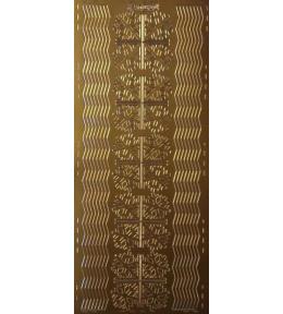 Stiker ażurowy 10x23cm bordiurka złoty