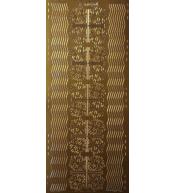 Stiker ażurowy 10x23cm bordiurka złoty