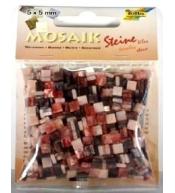 Mozaika kamyczki marmurkowe 5x5mm czerwona