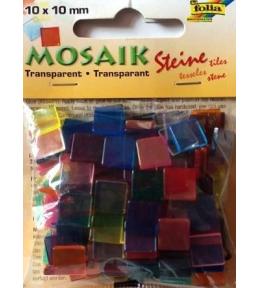 Mozaika kamyczki transparentne 10x10mm 190szt