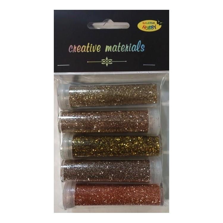 Brokat metaliczny 9g 5 kolorów