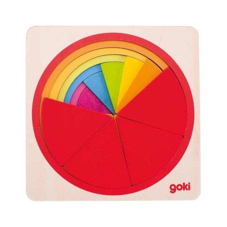 Puzzle warstwowe Koła-Ułamki