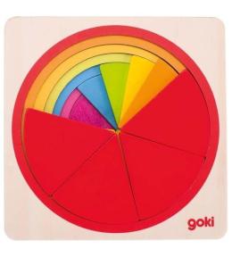 Puzzle warstwowe Koła-Ułamki