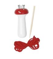 Drewniany grzybek do wyplatania