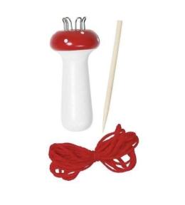 Drewniany grzybek do wyplatania