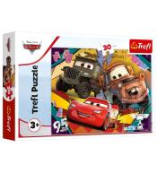 Puzzle 30 Rozpędzone samochody TREFL