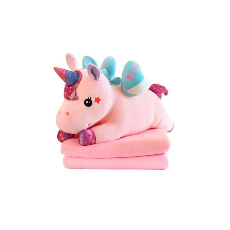 Maskotka przytulanka pluszowy jednorożec różowy