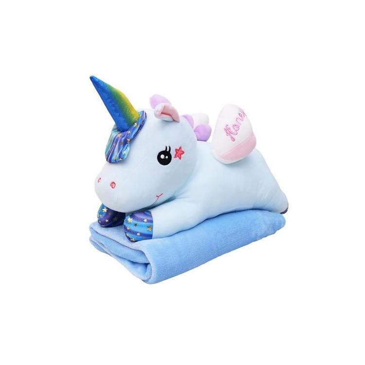 Maskotka przytulanka jednorożec niebieski 55cm