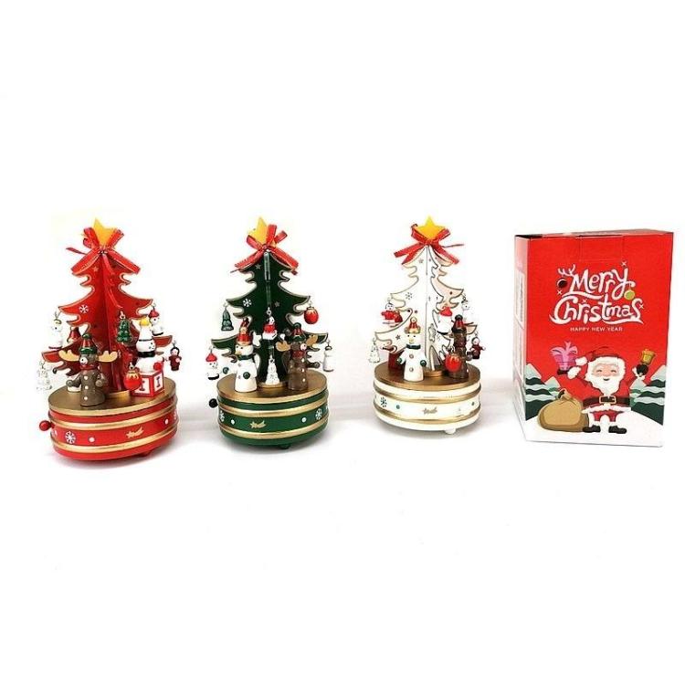 Karuzela pozytywka choinka drewniana dźwięk MIX