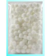 Pompony białe 10mm 100szt