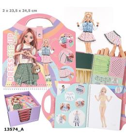 TOPModel Dress Me Up – kreatywna książeczka–teczka z modowymi kolażami i naklejkami