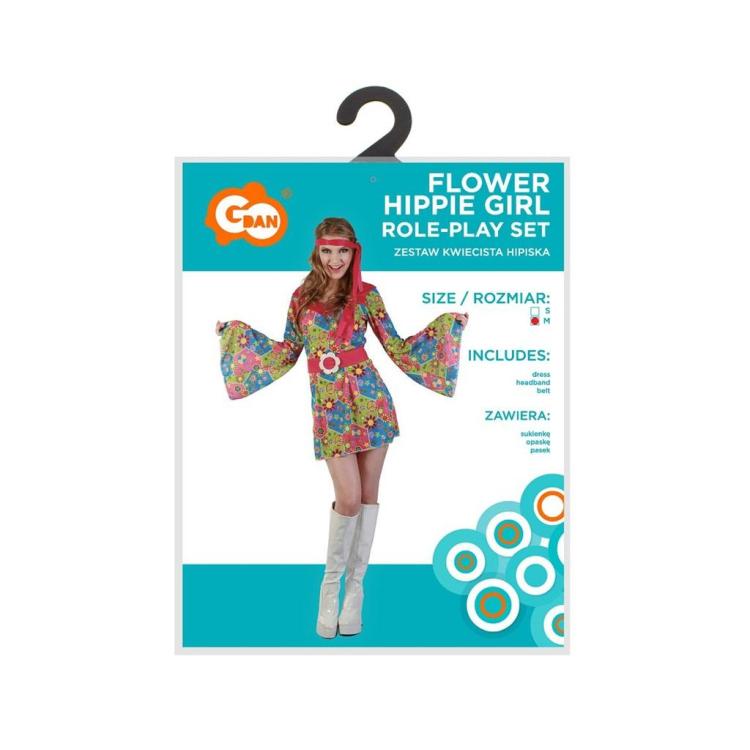 Strójdla dorosłych Kwiecista Hipiska rozm. M