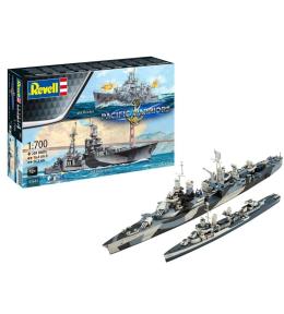 Modele okrętów USS Fletcher i USS Indianapolis