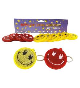 Brelok zawieszka odblaskowa z buźką 12szt