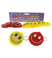 Brelok zawieszka odblaskowa z buźką 12szt