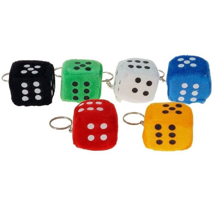 Brelok pluszowa kostka 4,5cm MIX