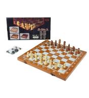 Szachy drewniane 3w1