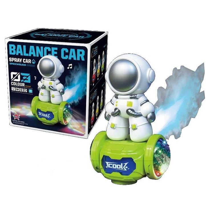 Robot astronauta z pojazdem kosmicznym