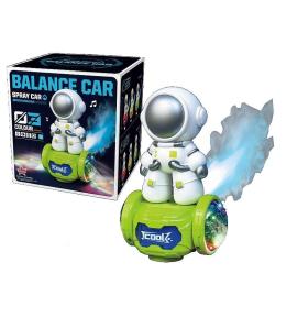 Robot astronauta z pojazdem kosmicznym