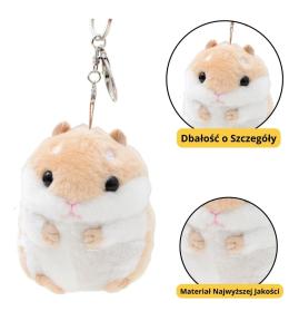 Brelok pluszowy Chomik beżowy 10cm