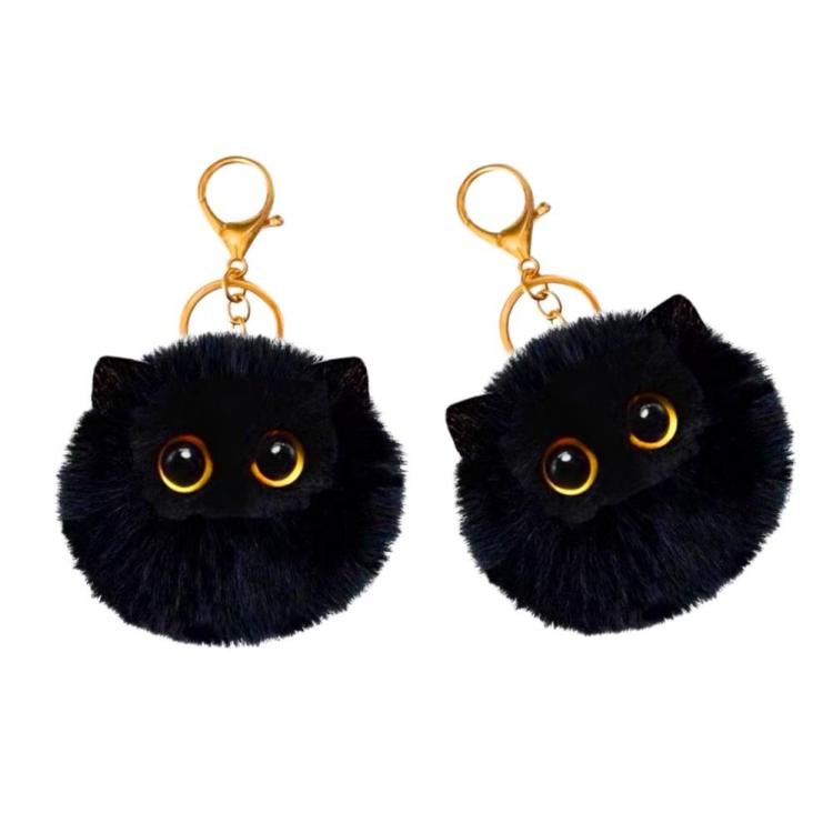 Brelok pluszowy kot czarny