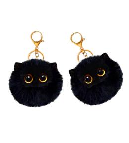 Brelok pluszowy kot czarny