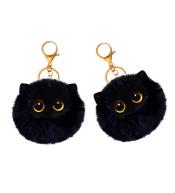 Brelok pluszowy kot czarny