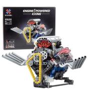 Klocki konstrukcyjne silnik model V zasilany 665el