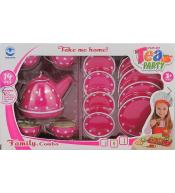 Zestaw do herbaty, metalowy 14el