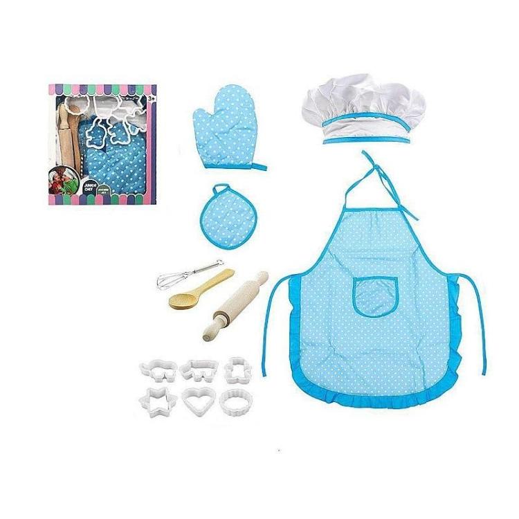Zestaw szefa kuchni niebieski