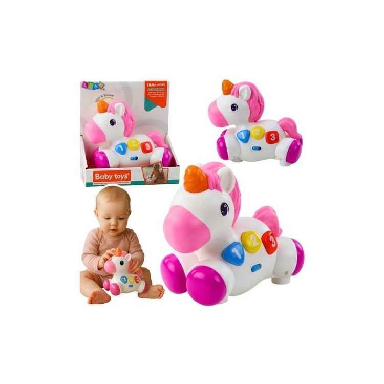 Zabawka interaktywna dla malucha jednorożec