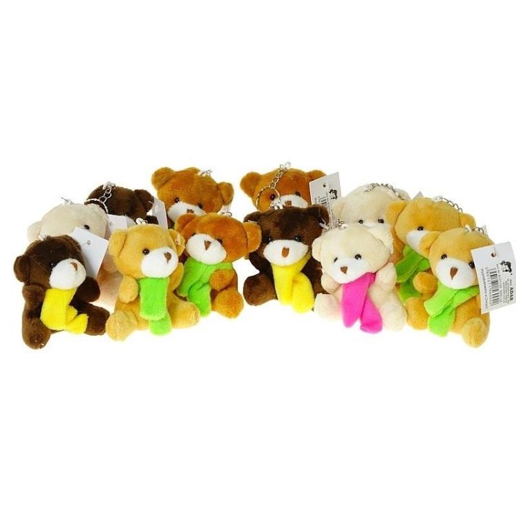 Miś pluszowy z zawieszką 9cm MIX