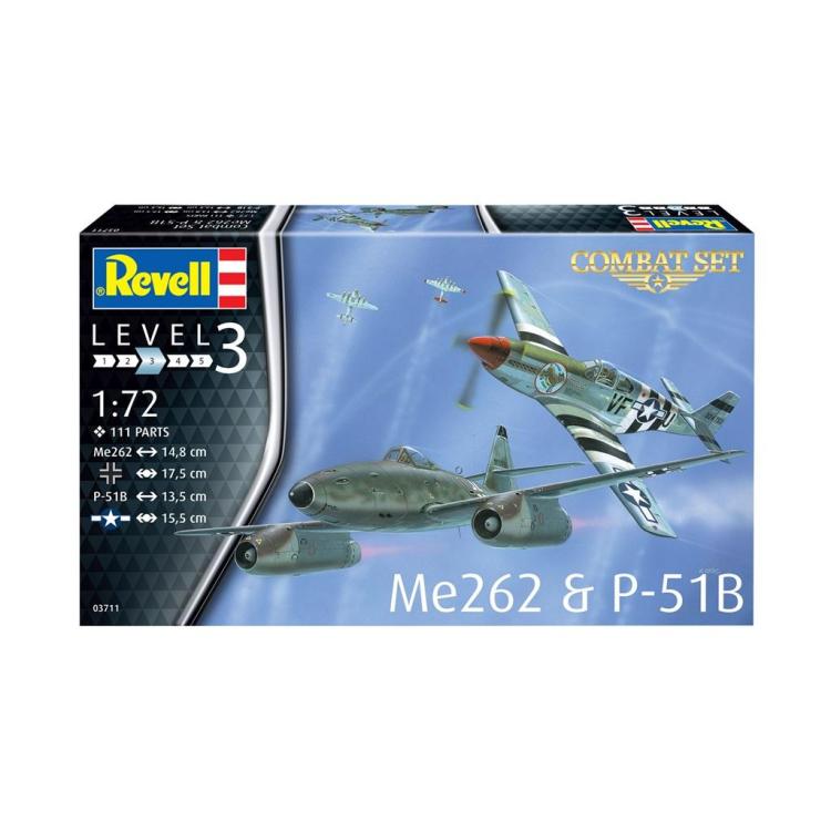 Samolot 1:72 Me 262 & P-51B