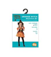 Strój dla dzieci Pomarańczowa Czarownica r.130/140