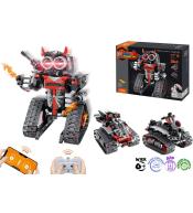 Klocki techniczne 3w1 robot auto czerwony