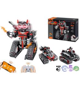 Klocki techniczne 3w1 robot auto czerwony