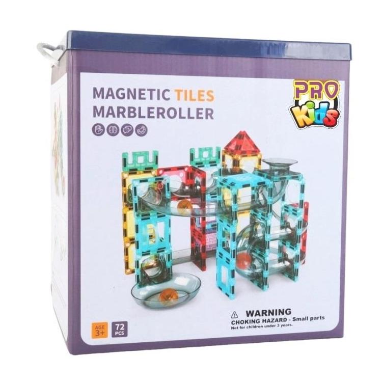 Klocki magnetyczne tor kulkowy 72el