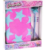 Pamiętnik cekinowy różowy błekitne fluo