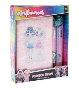 Pamiętnik z długopisem pomponem jasnoróżowy