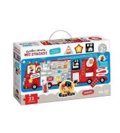 Puzzle z dziurką Wóz strażacki 2+