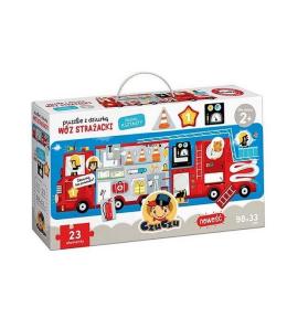 Puzzle z dziurką Wóz strażacki 2+