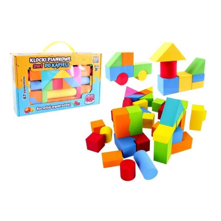 Klocki piankowe 2w1 do kąpieli