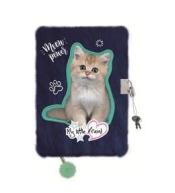 Pamiętnik z kłódką A5/96K włochacz Kitty Party