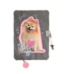 Pamiętnik z kłódką A5/96K włochacz Sweet pomeran.