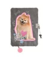 Pamiętnik z kłódką A5/96K włochacz Sweet pomeran.