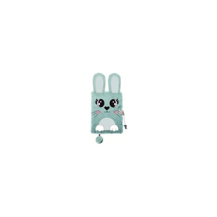 Pamiętnik z kłódką A5/96K 3D włochacz Rabbit