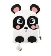 Pamiętnik z kłódką A5/96K 3D włochacz Panda