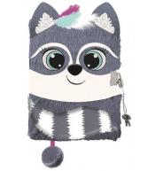 Pamiętnik A5/96K z kłódką 3D Racoon
